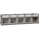 Geiger 5 Compartment Pivot Drawer Set, wall mountable. 600W x 103D x 150H mm