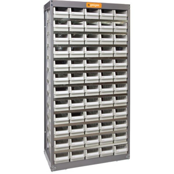 Geiger 60 Drawer Steel Parts Cabinet 880w X 400d X 1725h Mm