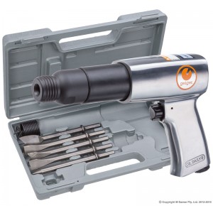 Air Hammer Kit with 5 Chisels - Heavy duty