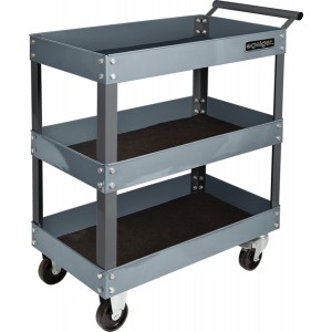 Geiger Heavy Duty Parts Trolley, 3 Shelves. 410W x 760D x 885H mm