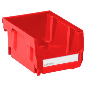 Geiger Small Short Red Bin. 105 mm x 137 mm x 76 mm