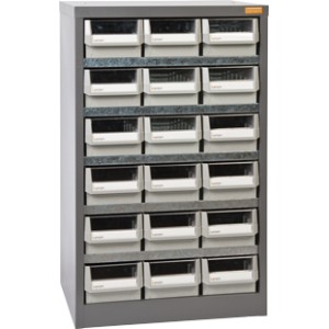 Geiger 18 Drawer Steel Parts Cabinet. 550W x 400D x 880Hmm.