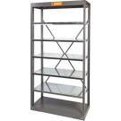 Geiger Steel Shelving Unit C/W 5 steel shelves & brace. 880W x 400D x 1725H mm