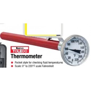 Toledo Thermometer 0-220 Deg Farenheit